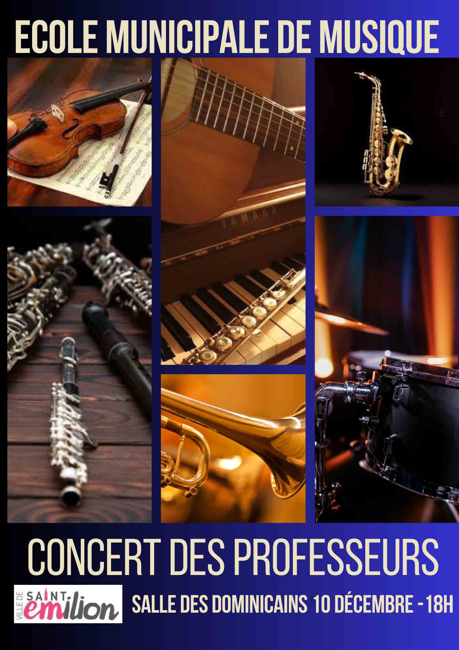 Affiche Marché de Noël de Saint Emilion 2023